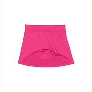 New Land’s End Plus Standard tummy control tech hot pink swim skirt panty Var